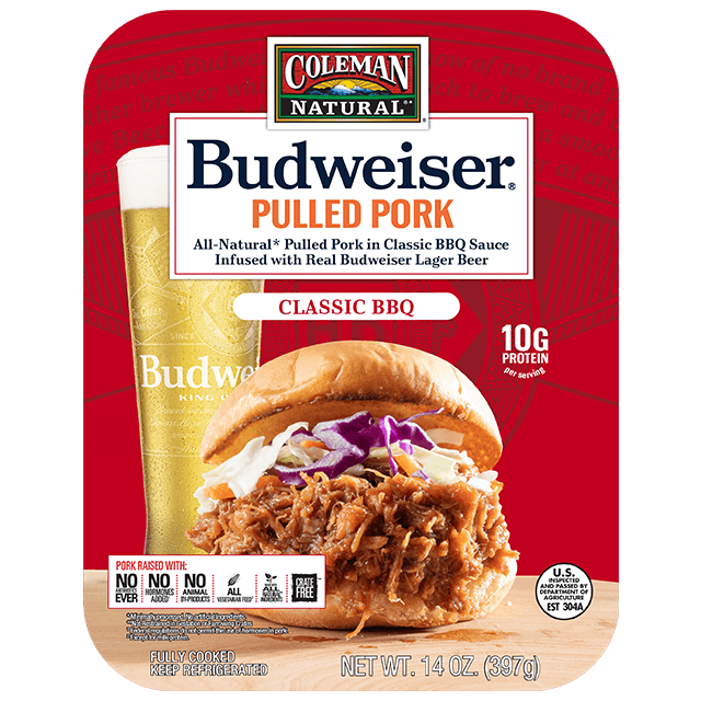 Budweiser BBQ Classic Pulled Pork 14 oz. package