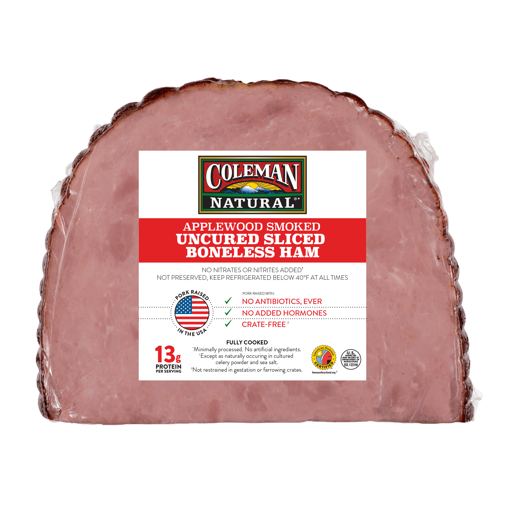 boneless quarter sliced ham front