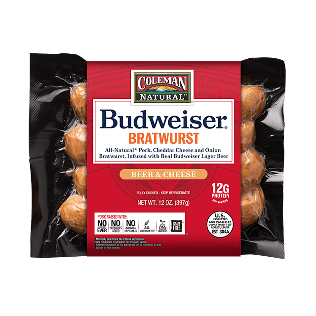 Budweiser Bratwurst Beer and Cheese Flavor package image