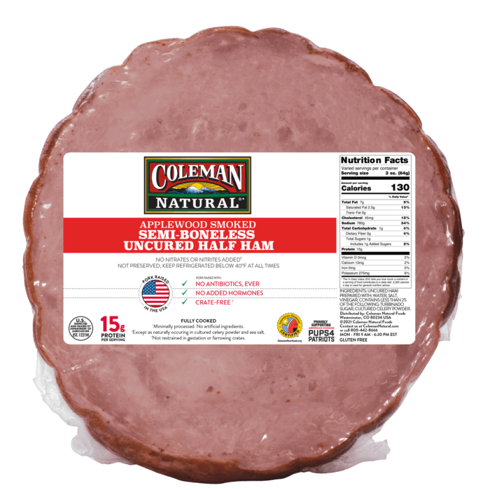Semi-Boneless Uncured Half Ham