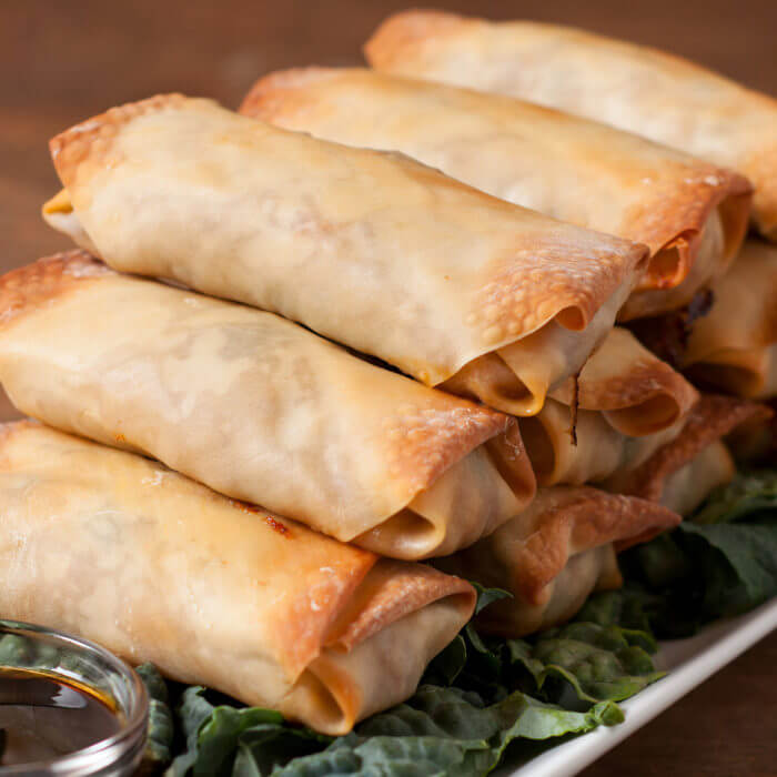 Pulled Pork Egg Rolls with BBQ Sauce