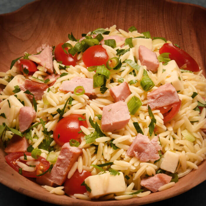 Orzo Salad with Ham