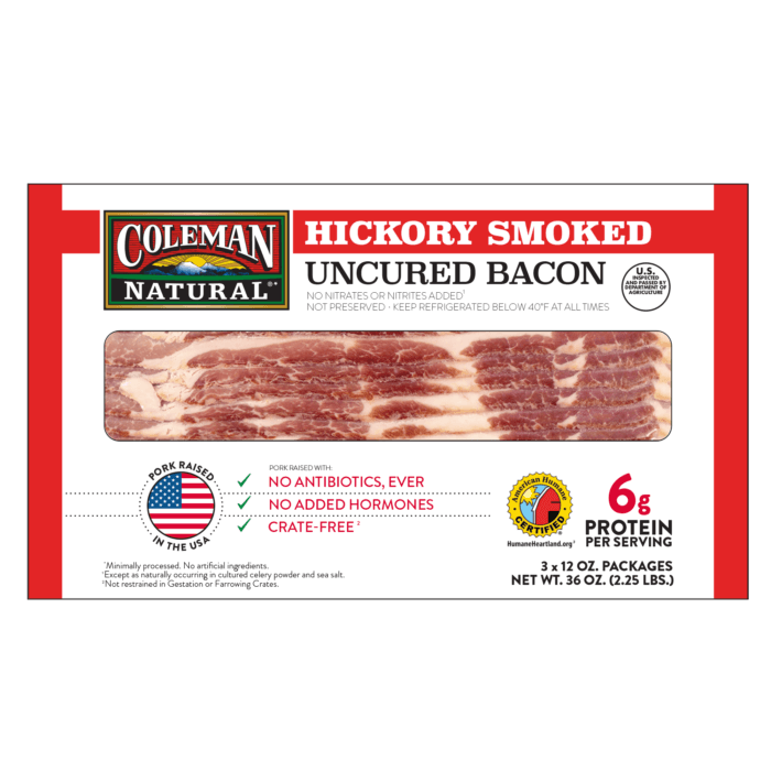 Hickory Smoked Uncured Bacon 3-pack