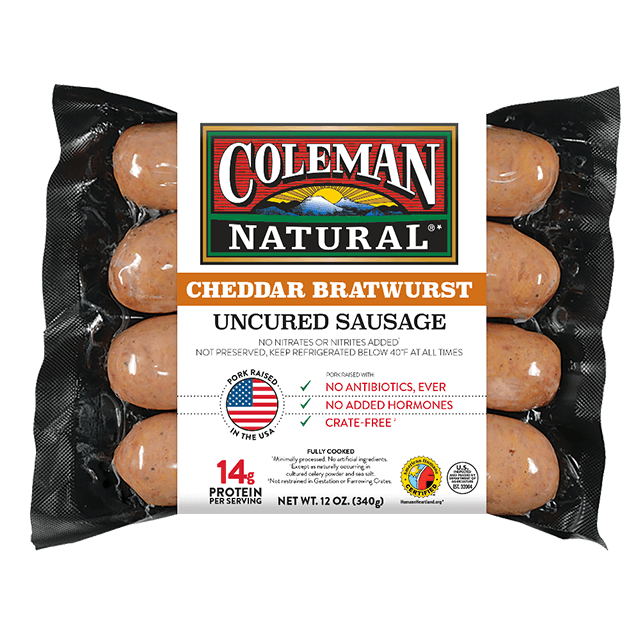 Cheddar Bratwurst Sausage
