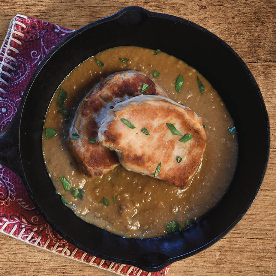 chops with easy pan gravy