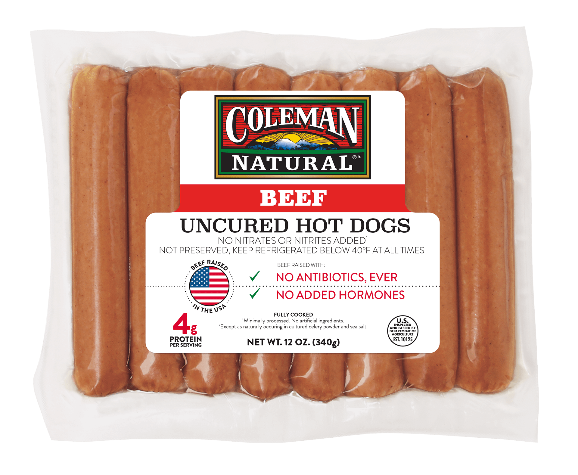 hot dogs front of the package