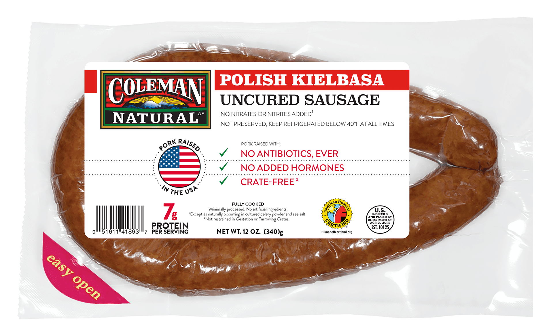 Uncured Smoked Polish Kielbasa