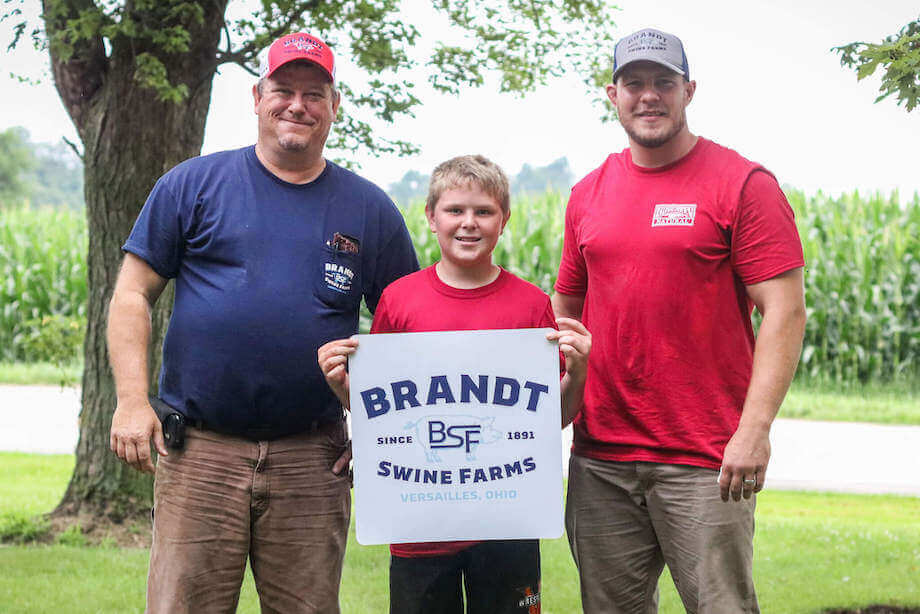 Brandt Swine Farms sign